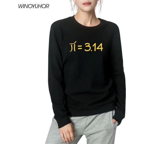 Novelty Pi Print Hoodies Women Funny Mathematics Symbol Math Sweatshirts Winter Fashion Long Sleeve Tracksuit Ladies Clothes