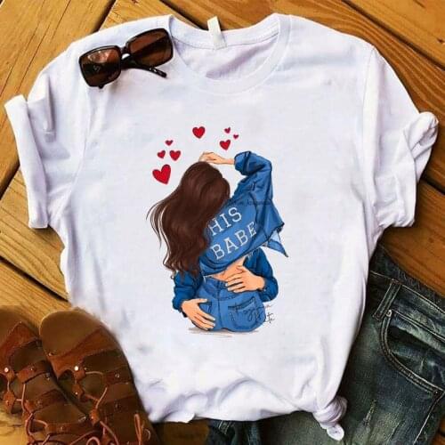 T-Shirt Original Beauty Short-Sleeved T-Shirt Womens Love Printing Fashion Beautiful Cute Girl Clothing Casual Tops Female Tees
