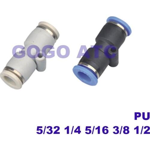 Pneumatic quick couplings Reducing straight through PU 1/4 3/8 1/2 5/32 5/16 Inch air pipe quick insertion connector