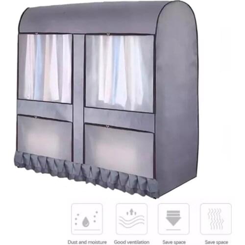 Dustproof Garment Rack Cover Large Capacity Clothing Rack Protector with Zipper and Visible Window Household J2Y