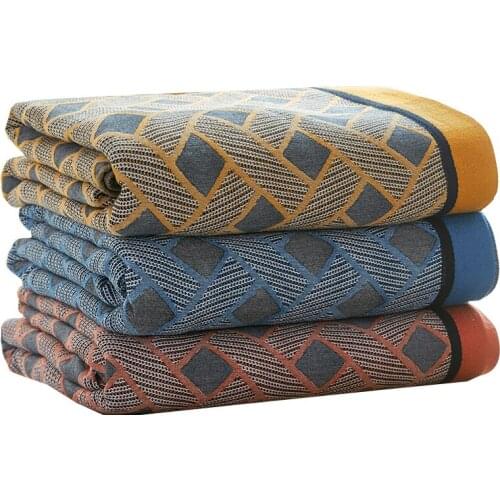 Modern Four Layers of Gauze Towel Blankets Soft Close Skin Exquisite Towelling Coverlet Cool Comfortable Blanket Bed Sofa Qulit