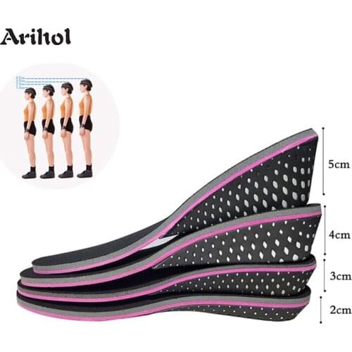 Memory Foam Height Increase Insole For Men Women Invisible Increased Lifting Inserts Shoe Lifts Elevator Insoles (2 -5 cm)