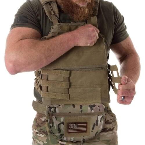 Tactical Dump Drop Pouch, Armor Carrier Drop Pouch Hunting EDC Utility Bag Combat Gear for AVS JPC CPC AVS Tactical Vest