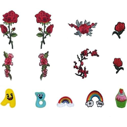 Fashion style Hot melt adhesive Applique Embroidery patches stripes Badges DIY Sewing Clothing Accessories 1pcs sell C5540-C5555