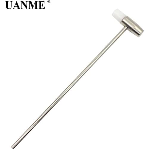 UANME 1Piece Dia.10mm Mini Hammer Watch Repair Tools 20cm Length Double-end Stainless Steel Rubber Head Hand Tool Rubber Mallet
