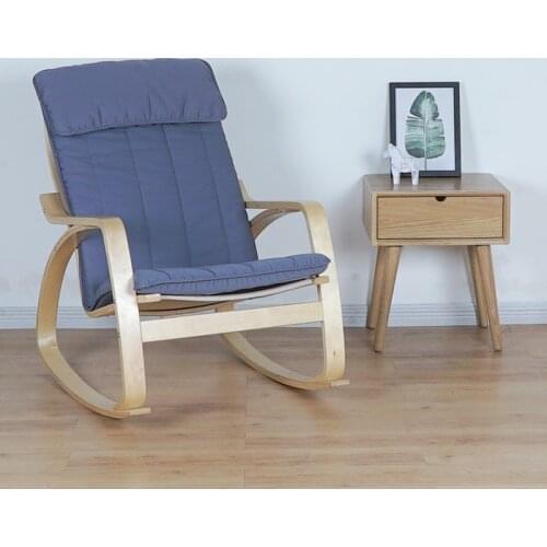 Comfortable Relax Wood Adult Rocking Chair Armchair Living Room Furniture Modern Bentwood Lounge Recliner Rocker Glider Chair