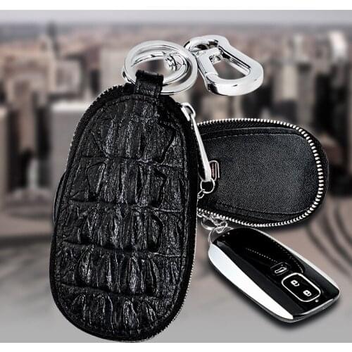 Vintage Alligator Car Key Wallets Key Holder Keys Organizer Housekeeper Pouch Men Key Wallet Genuine Leather Key Case