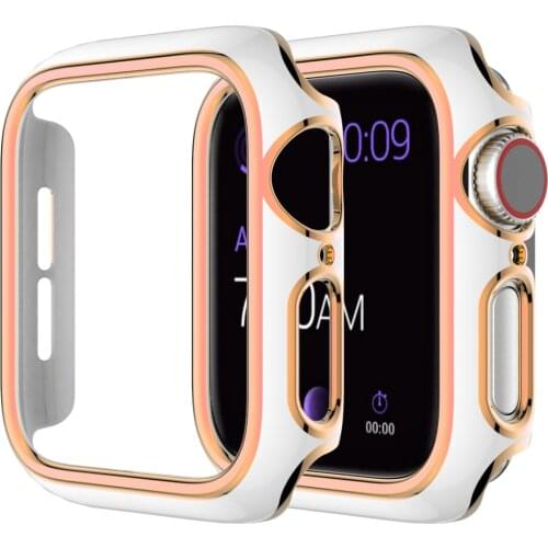 PC Protective Case for Apple Watch Case 44mm 40mm 42mm 38mm Screen Protector Edge Full Coverage Cover iWatch Series SE 6 5 4 3