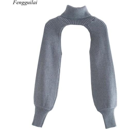 Women Turtleneck Long Sleeve Knitting Sweater Casual Femme Chic Design Pullover High Street Lady Tops Sw886