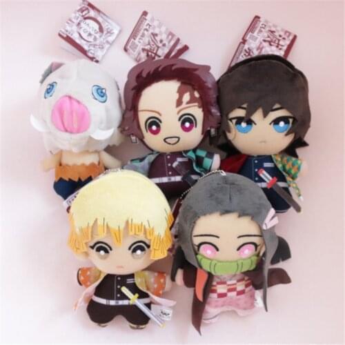 15cm Demon Slayer Plush Tanjirou Nezuko Kyoujurou Muichirou Kanae Giyuu Inosuke Toys Doll Figure Cartoon Toys Kids Gift