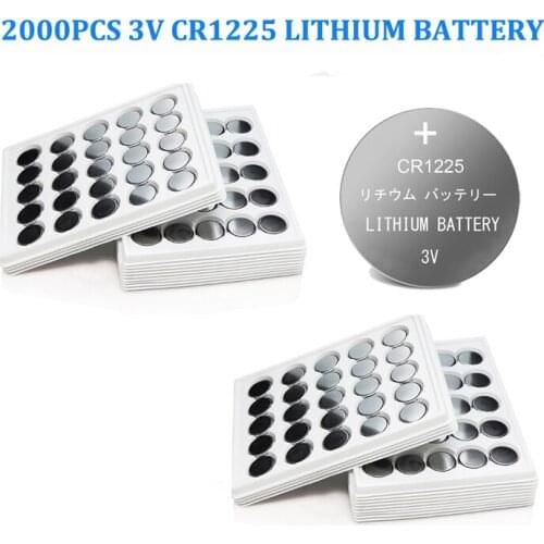 2000pcs CR1225 1225 BR1225 3V Lithium Button Coin Cell Battery LM1225 KCR1225 EE6220 For Remote control Toy Watch Calculator