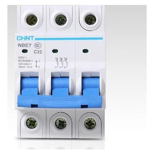 3P 60A 230/440V~ DZ47-60 C60 air switch household lighting plastic Circuit breaker isolate DIN rail intelligent high quality