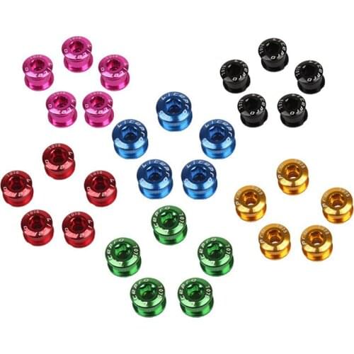 5Pcs MTB Bicycle Chainwheel Screws Cycling Chainring Wheel Bolt Alloy 7075 6.5mm Road Bike Disc Screws for Crankset Parts