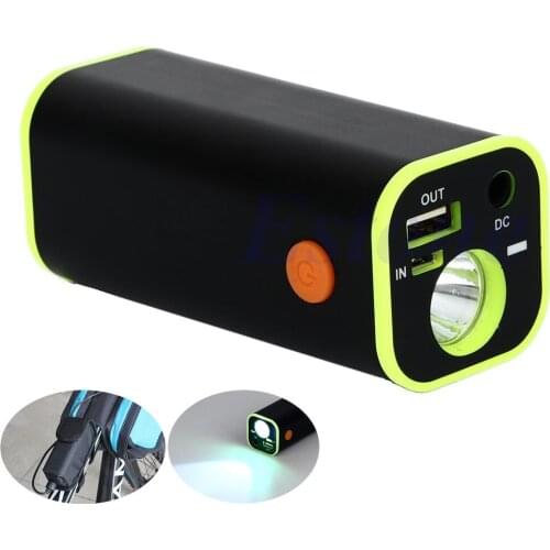 72XB 4x18650 Battery Storage Case Box Holder USB DC 5V For Bike w/LED Light