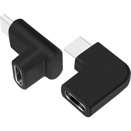 90 Degree USB 3.1 Type-C Male to Female Extension Adapter,Right & Left and Upward & Downward Angled for Laptop & Tablet & Phone