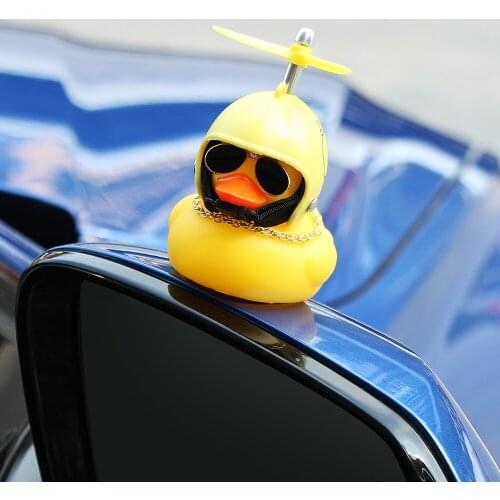 Car Duck with Helmet Broken Wind Small Yellow Duck Accessories for Opel Astra J H G K Insignia Corsa D B E Mokka Vectra