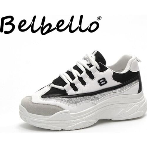 Belbello Hot sale fashion Women shoes Casual comfortable simple lightweight Fashion women white shoes