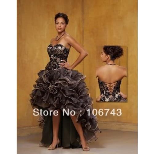 Free shipping 2016 new style hot sale Sexy bride wedding sweet princess Custom size ruffles tiered prom dress