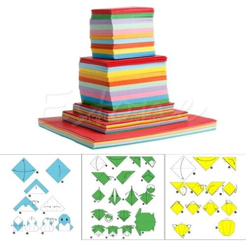 1Pack Square Folding Wish Paper Colorful Double Sided Sheets Origami Crane Craft letter paper J23 dropshipping
