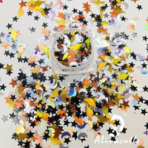 Halloween Christmas Moon Star Sequins DIY Supplies Nails Art Polymer Clear Accessories DIY Sequins scrapbook shakes