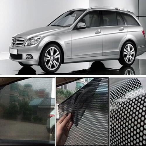 HOHOFILM Roll Black One-Way Vision Window Film Home OR Car Bus Glass Print Media Vinyl Self-Adhesive car headlight sticker