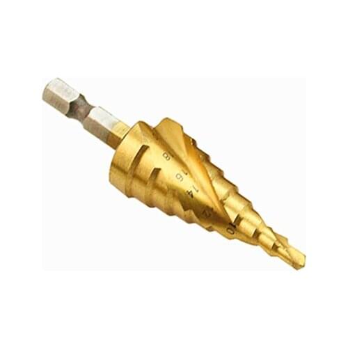 HSS Step Cone Titanium Drill Bits Tool Hole Cutter Kits 4-20mm Suit Woodworking