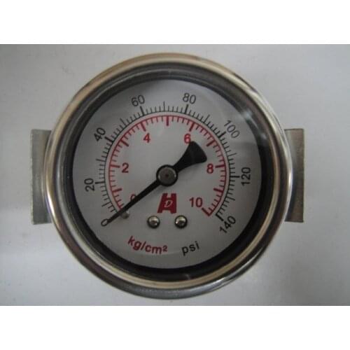 4pcs/lot Y60-ZV 2.5" 60mm 140psi pressure gauge ,10kg/cm2 manometer ,PT1/4" back thread with U-clamp