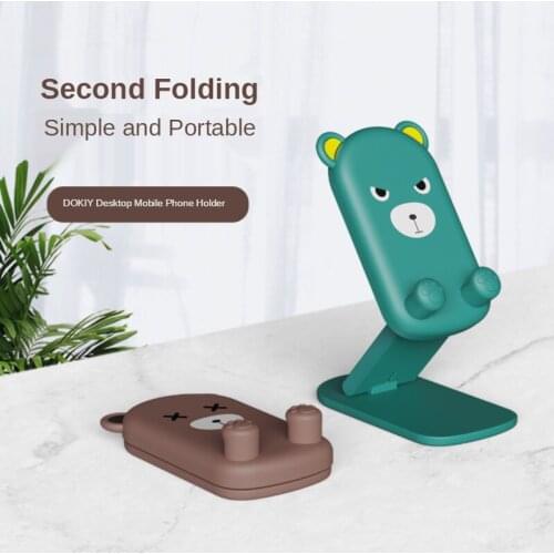 Cartoon Cute Pet Desktop Mobile Phone PAD Holder,Full Silicone High-quality Mobile Phone Protection Live Stand DOKIY
