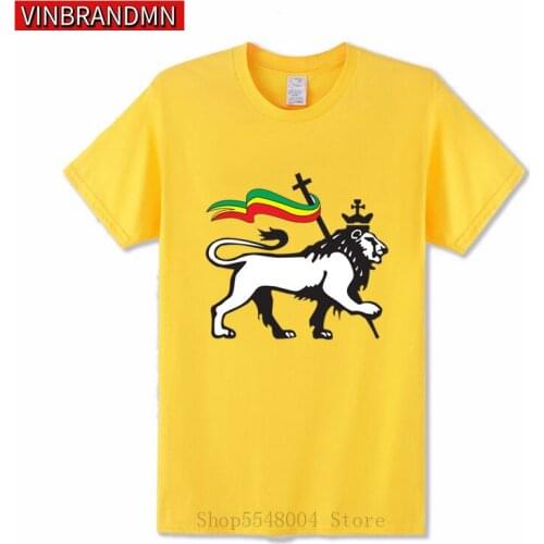 Rasta Lion Of Judah Reggae T-Shirt Roots Jamaica King Flag Mens T Shirts Top Seller Digital Printed Hipster Tshirt Awesome Tees