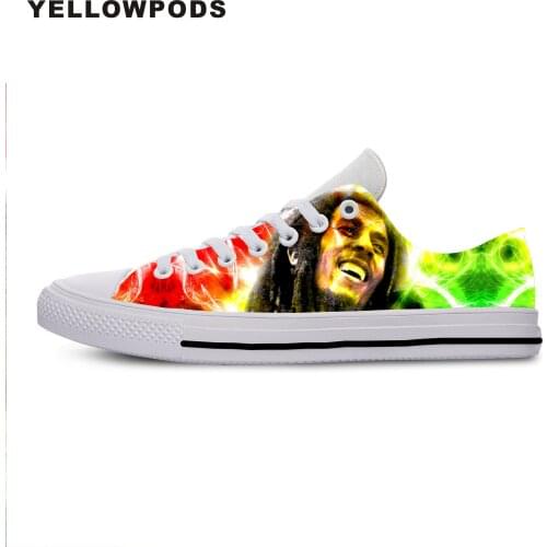 Men Casual Shoes Bob Marley Hot Fashion For Men/women High Quality Harajuku 3D Printing Bob Marley Off White Shoes Man