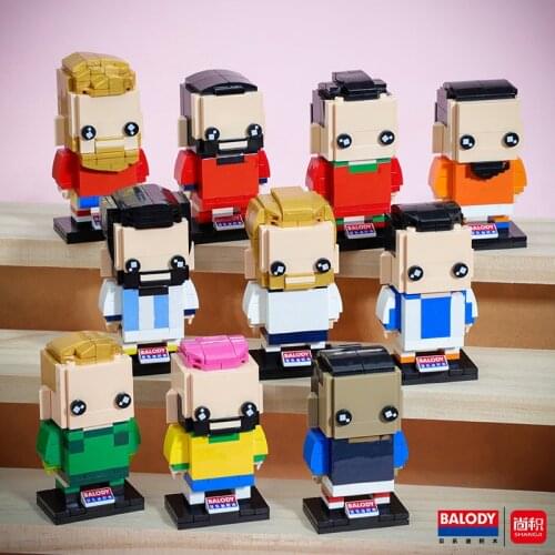New Soccer Player Football Star Bricks Messi Neymar Jr C.Ronaldo Virgil Van Diamond Building Blocks Mini Figures Toy Gift