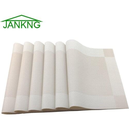 New Blue White 4pcs PVC Kitchen Dinning Table Placemats for Table Mat Manteles Individuales Doilies Cup Mats Coaster Pad