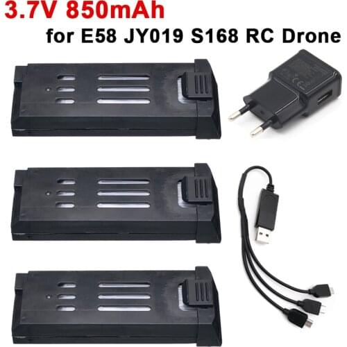 Upgrade 850mAh 3.7v Battery For E58 S168 JY019 Lipo Battery RC Drone Quadcopter Spare Parts Replace Rechargeable Battery