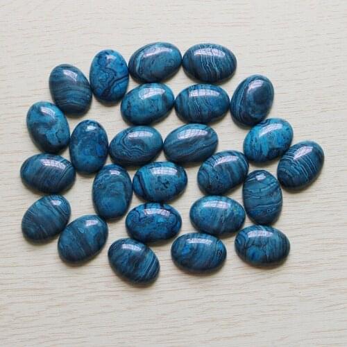 Wholesale charms blue agat e stone Oval CAB CABOCHON teardrop beads for jewelry making Earrings pendant 18mm*25mm 10pcs/lot