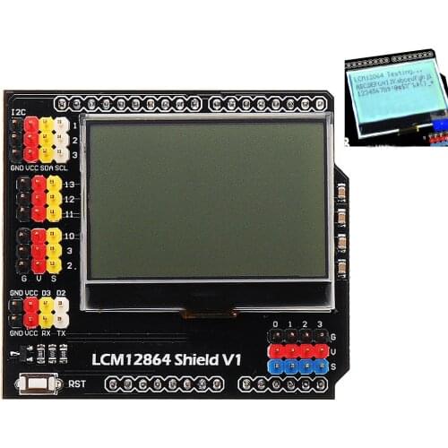 LCM12864 Shield LCD Display Expansion Board For Arduino Electronic Building Blocks