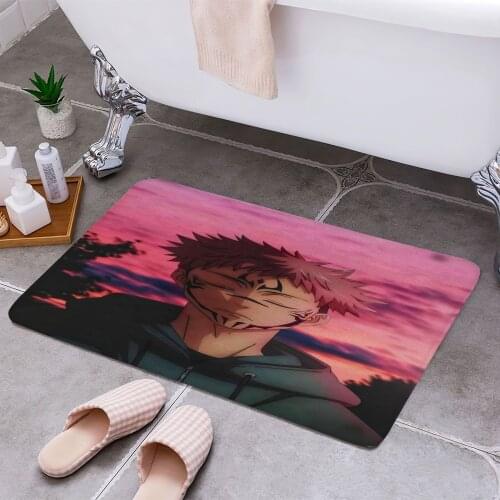 Jujutsu Kaisen Anti-slip Doormat Vacuuming Water Absorbing Kitchen Bedroon Bath Floor Mats Home Entrance Home Decora