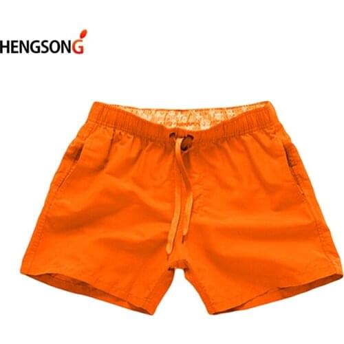 Summer Bottom Casual Shorts Men Drawstring Beach Shorts Quick-Dry Swim Surf Shorts Pocket Exercise Short Pants