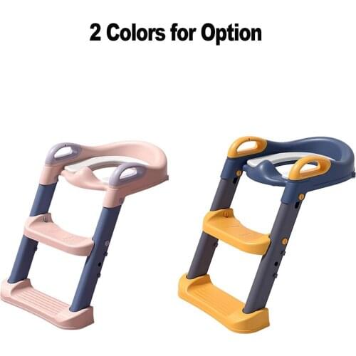 Baby Potty Training Seat Comfortable Safe Toilet Trainer Adjustable Step Stool Ladder PVC Soft Pad Potty Training Toilet for Kid