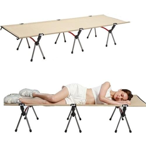 Folding Camping Cot Deluxe Collapsible Single Person Bed for Indoor & Outdoor Use Ultra Lightweight, Comfortable