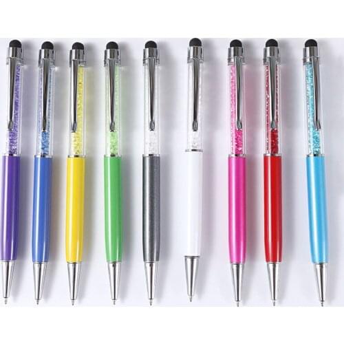 Spot metal capacitor Crystal multi-color touch-screen handwriting dual-purpose student school advertising gift ballpoint pen