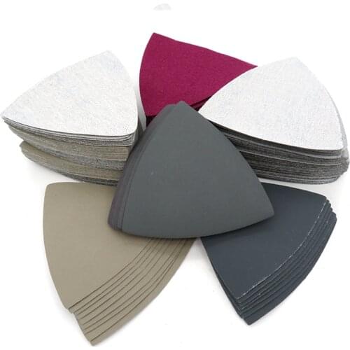 Triangle Sandpaper 90 x 90 x 90mm Hook and Loop Backing Wet and Dry Sanding Paper 800 1000 1500 2000 5000 Grit 10pcs