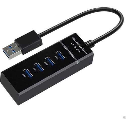 USB 3.0 Hub High Speed Hub 4 Ports Multiple Hub Switch USB 3 Hub Use Power Adapter USB Splitter Extender For Desktop PC Laptop