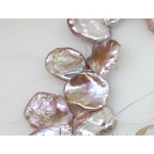 Wb 003166 natural lilac keshi Baroque pearl Loose pearls gem 10-12*13-15mm 15" long strand