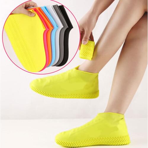 1Pair Waterproof Shoe Cover Silicone Material Shoes Protectors Rain Boots for Outdor Rainy Days Boots Covers Size S/M/L