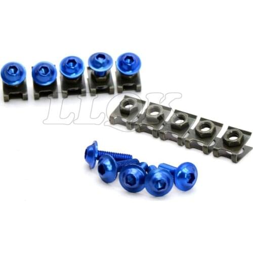 10pcs 6mm CNC Motorcycle Fairing body work Bolts Screws For SUZUKI GSXR GSX-R 1000 2007 2008 yamaha r3 r6 r1 mt-07 14-15 mt-09