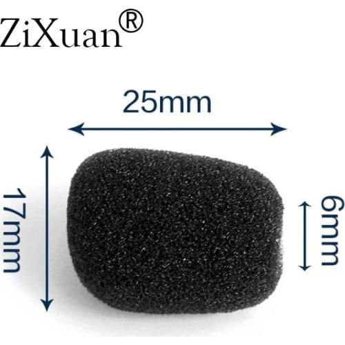 10 pcs /lot Headset Microphone Windscreen Mic sponge Foam cover 6mm inner diameter & 17mm inner length