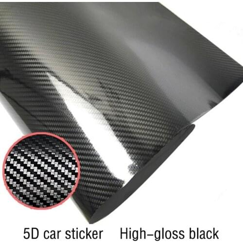 50*200cm Black 5D Carbon Fiber Vinyl Film Car Wrap Film 5D Roll Car Sticker