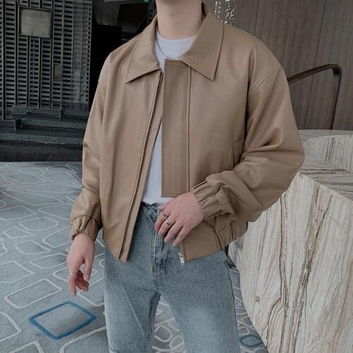 Мужские куртки из искусственной кожи Abidosvitality China At AliExpress