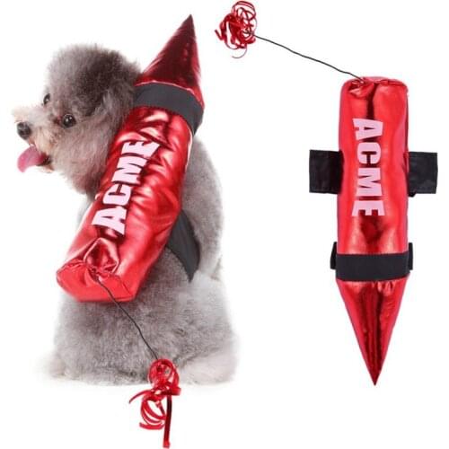 Pet Dog Halloween Rocket Costume Pet Suit Dog Cat Dress Up Clothes Accessories Party Christmas Clothes Fancy Pet Party Apparels