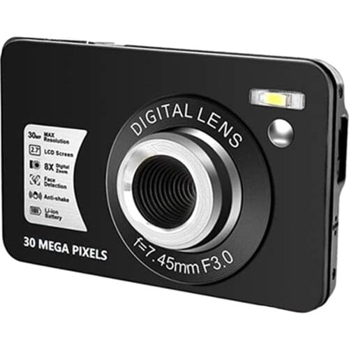 Digital Camera 2.7-Inch LCD Rechargeable HD Pocket Camera,300,000 Pixels, with 8X Zoom, Suitable for Adults,Children